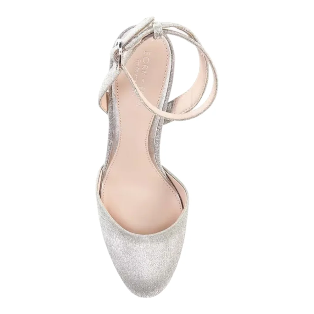Antonio Melani x Born on Fifth Liv Metallic Glitter Closed Toe Platform Heel 7